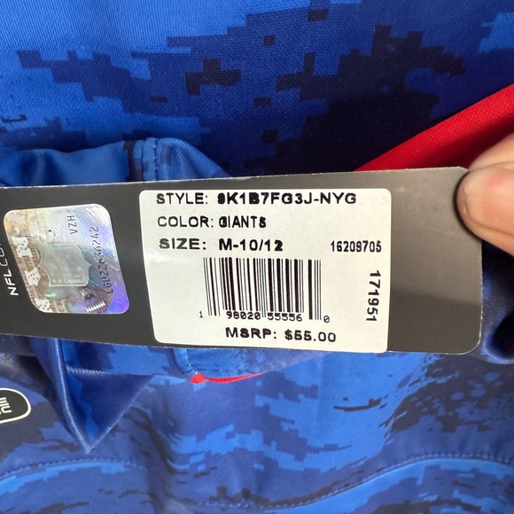 NWT NFL New York Giants Youth Blue Hoodie Sweatshirt Size Medium 10/12 - Picture 7 of 7